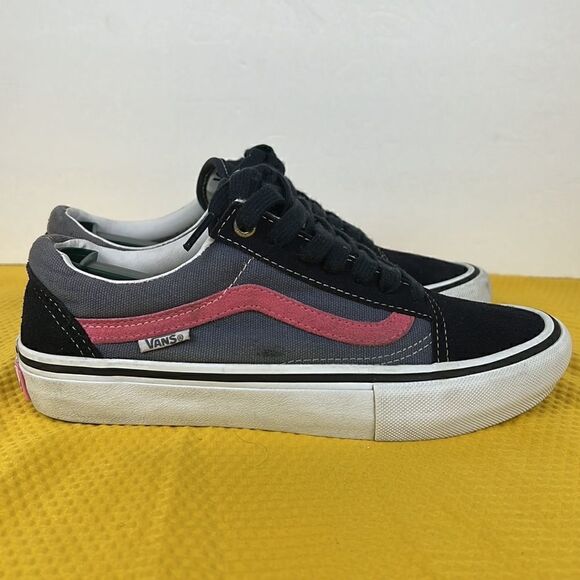 Vans Old Skool Classic Suede Canvas Duracap Pink Navy Blue Shoes Mens 5 - Picture 5 of 9